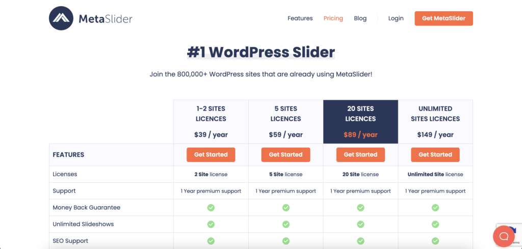 metaslider plugin pricing