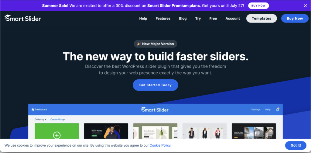 smart slider 3 homepage