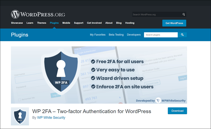 wp 2fa plugin